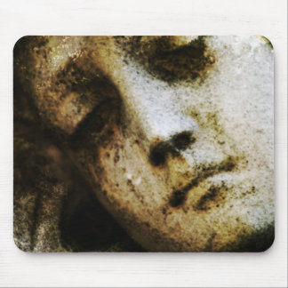 Vintage Angelic Statue Face Grunge Mouse Pad