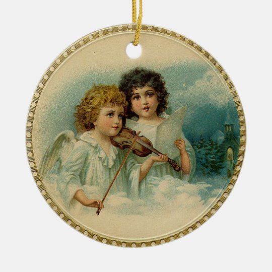 Vintage Angels Christmas Tree Ornament | Zazzle.com