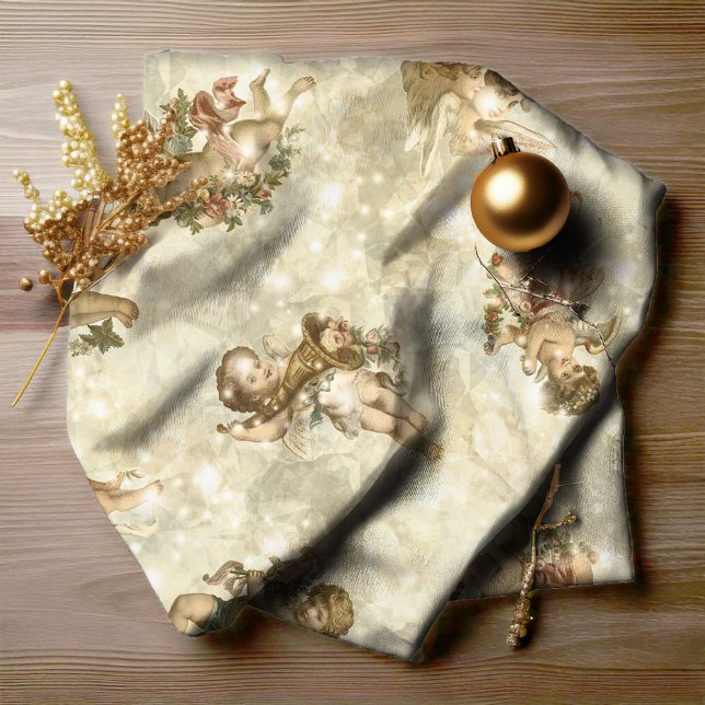 Vintage Angels Glittering Gold ID136 Fabric (Creator Uploaded)