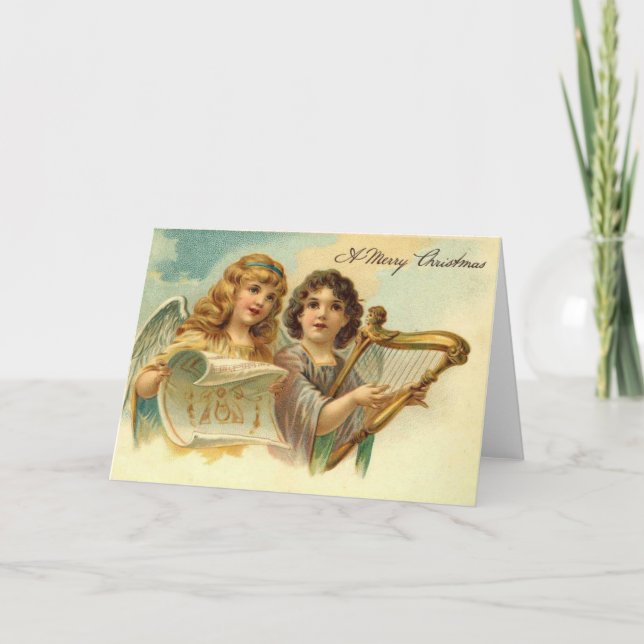 Vintage Angels Holiday Card (Front)