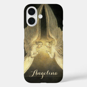 Vintage Angels Hovering Over Jesus Christ iPhone 16 Case