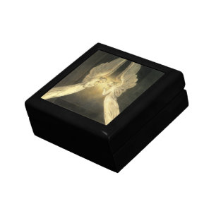Vintage Angels Hovering Over Jesus Christ Keepsake Box