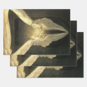 Vintage Angels Hovering Over Jesus Christ Wrapping Paper Sheets