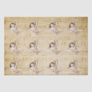 Vintage Angels Musical Notes Sheet Tissue Paper