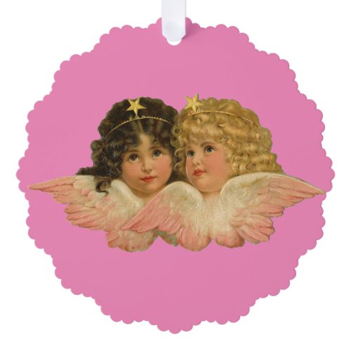 Vintage Angels Paper Ornament Card
