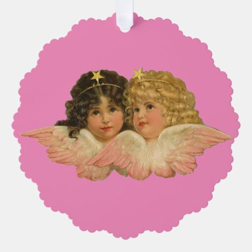 Vintage Angels Paper Ornament Card