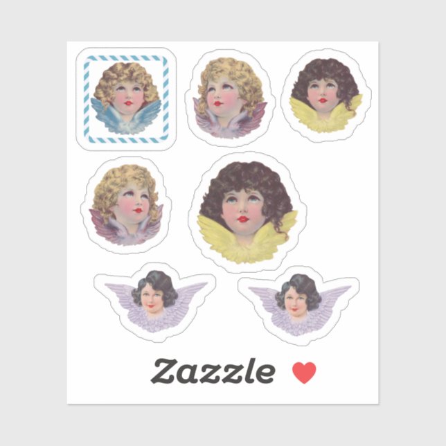 Vintage Angels Sticker (Sheet)