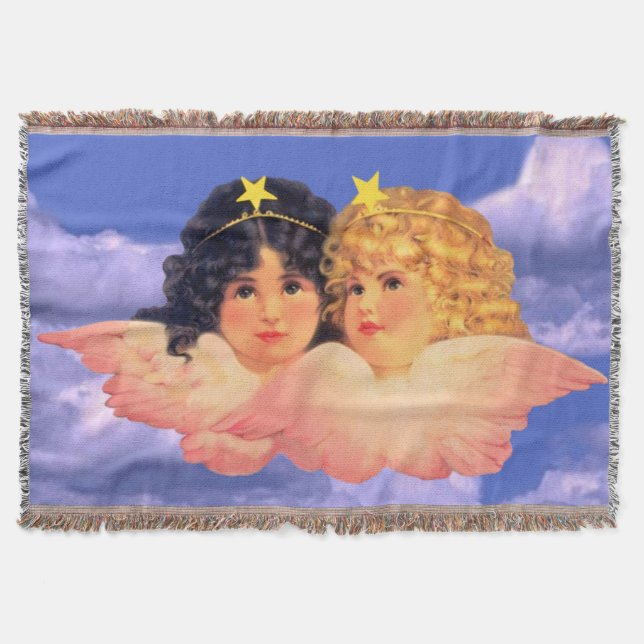 Vintage Angels throw blanket (Front)