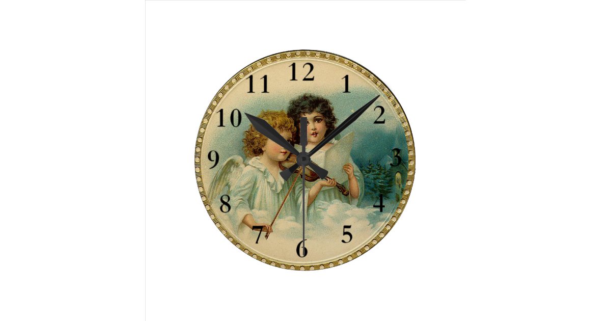 Vintage Angels Wall Clock