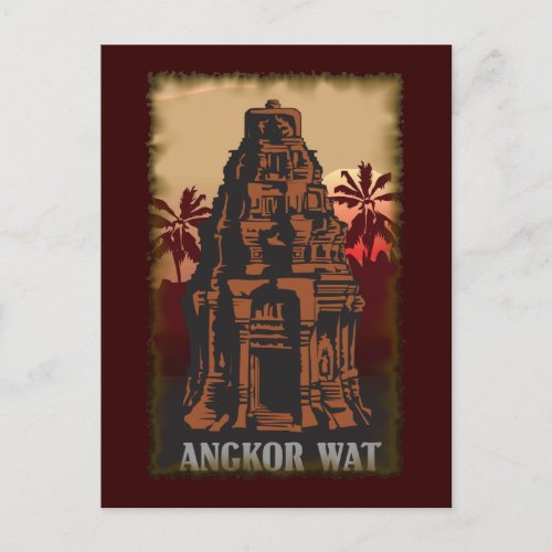 Vintage Angkor Wat Postcard