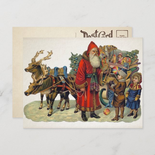 Vintage Angry Santa Postcard (Front/Back)