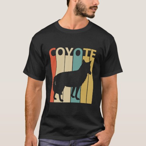 Vintage Animal Coyote Print T_Shirt