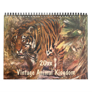 Vintage Animal Kingdom, Jungle and Forest Creature Calendar