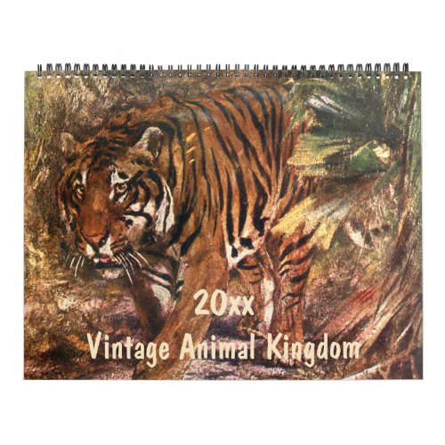 Vintage Animal Kingdom Jungle and Forest Creature Calendar