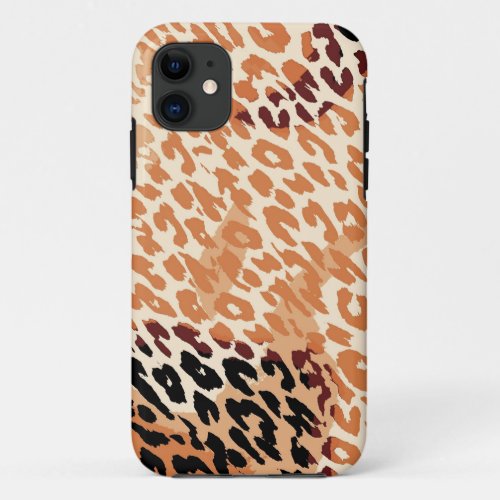 Vintage animal print skin of leopard iPhone 11 case