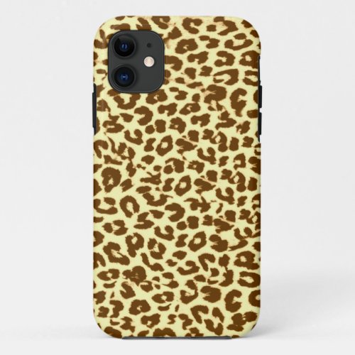 Vintage animal print texture of leopard 2 iPhone 11 case