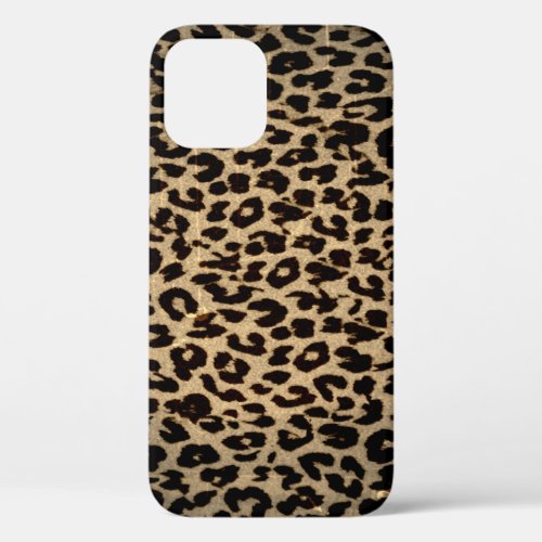 Vintage animal print texture of leopard iPhone 12 pro case