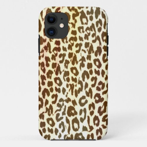 Vintage animal print texture of leopard iPhone 11 case