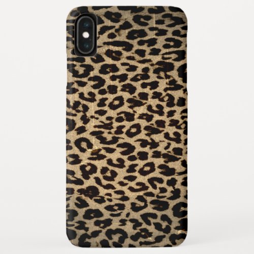 Vintage animal print texture of leopard iPhone XS max case