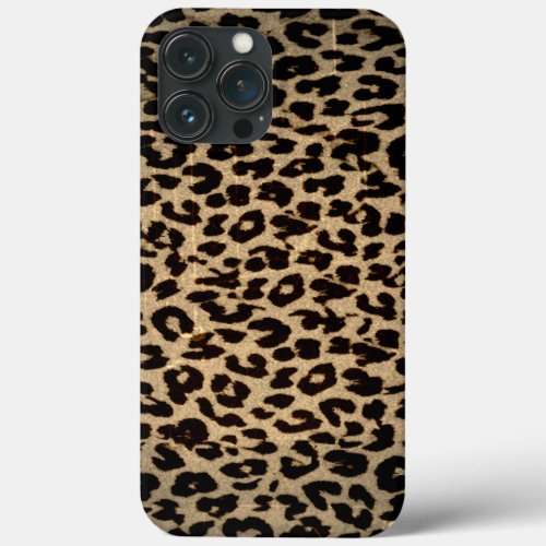 Vintage animal print texture of leopard iPhone 13 pro max case