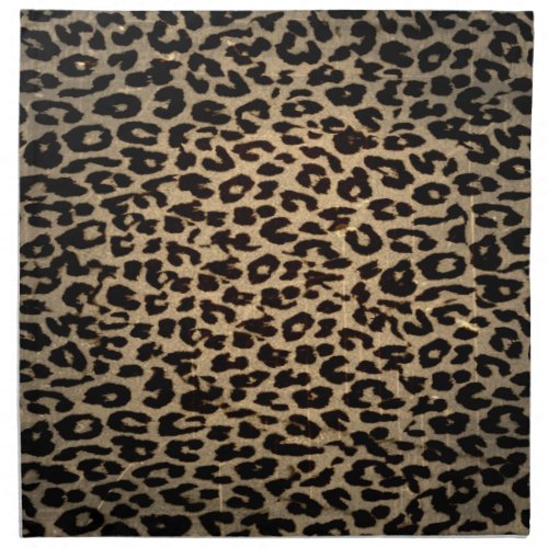 Vintage animal skin texture of leopard cloth napkin