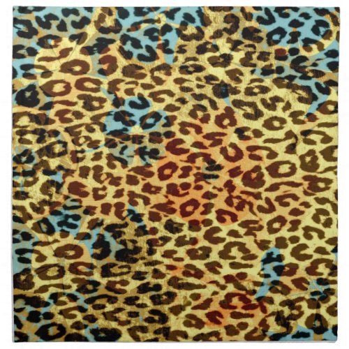 Vintage animal skin texture of leopard napkin