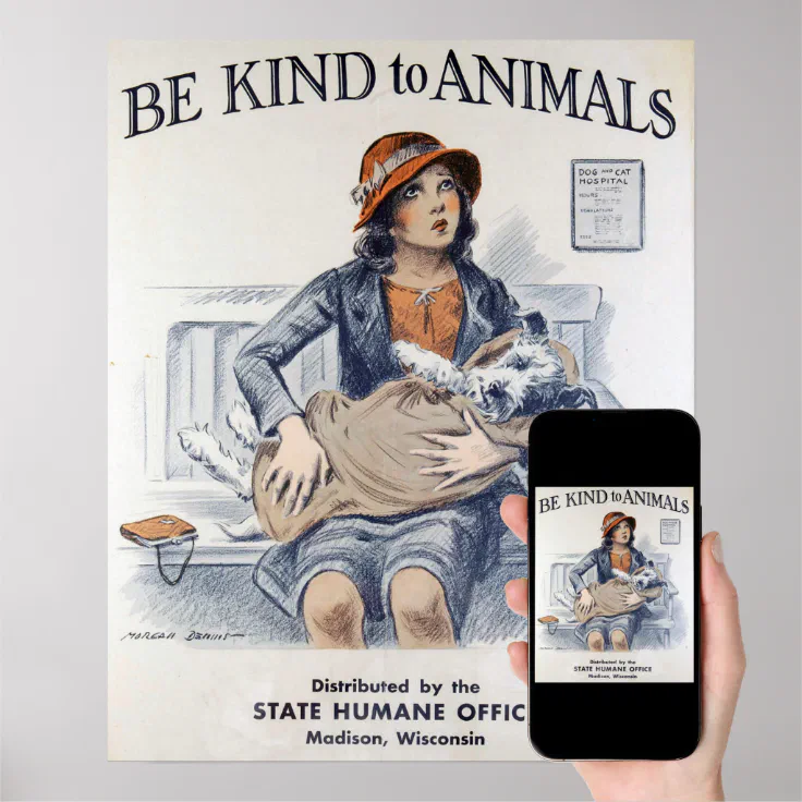 Vintage Animal Welfare Poster | Zazzle Vintage Animal Welfare Poster | Zazzle