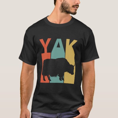 Vintage Animal Yak Print T_Shirt