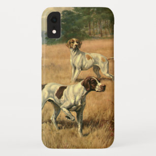 Vintage Animals, English Pointer Hunting Dogs iPhone XR Case