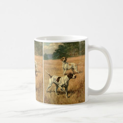 Vintage Animals English Pointer Hunting Dogs Coffee Mug