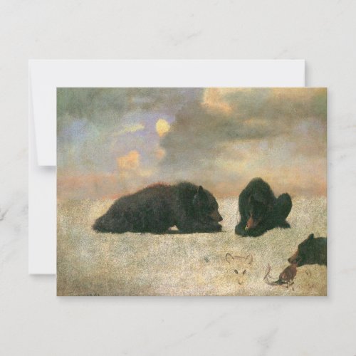 Vintage Animals Grizzly Bears by Albert Bierstadt