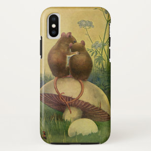 Vintage Animals, Love and Romance Field Mice iPhone X Case