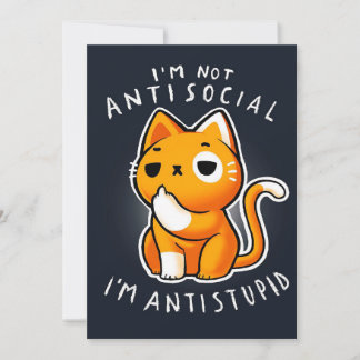 Vintage Anime Cat Art| Cute Gift For Valentines Holiday Card