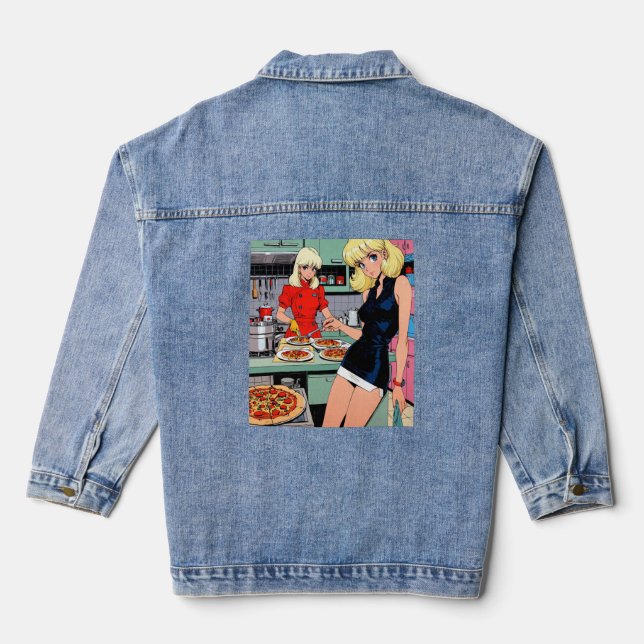 Vintage Anime Denim Jacket (Back)