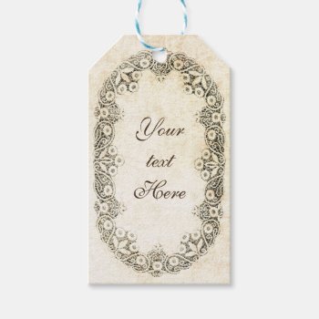 Vintage Aniqued Lace Gift Tags by justbecauseiloveyou at Zazzle