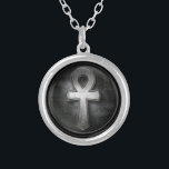 Vintage Ankh Symbol Key of Life Design Silver Plated Necklace<br><div class="desc">The ankh,  also known as key of life,  the key of the Nile or crux ansata (Latin meaning "cross with a handle"),  was the ancient Egyptian hieroglyphic character that read "life". It represents the concept of eternal life,  which is the general meaning of the symbol.</div>