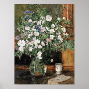 Vintage Anna Munthe-Norstedt Wild Briar Roses Poster