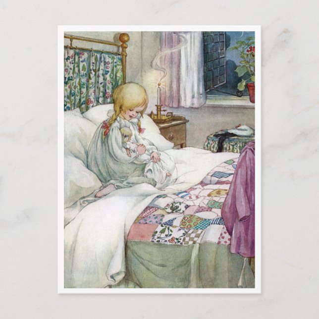 Vintage Anne Anderson Daisy My Dolly Postcard (Front)