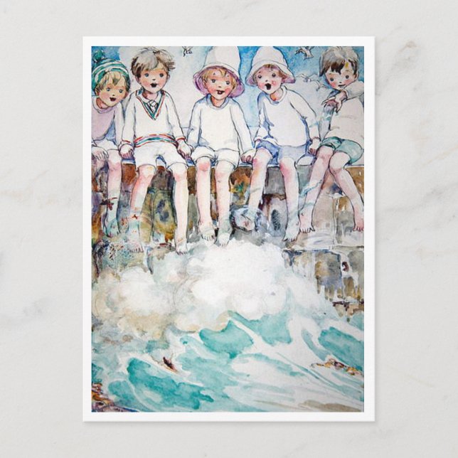 Vintage Anne Anderson The Jetty Postcard (Front)