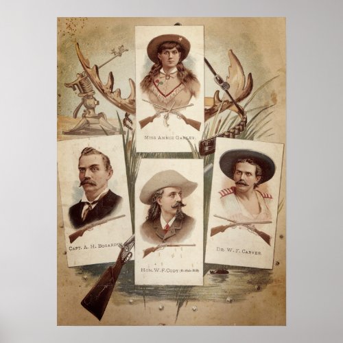 Vintage Annie Oakley  Buffalo Bill Poster