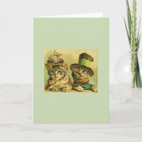 Vintage Anniversary Cats Greeting Card