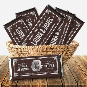 Vintage Anniversary Favors, Custom Party Chocolate Hershey Bar Favors
