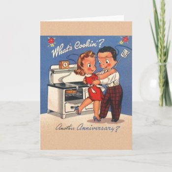 Vintage Anniversary Greeting Card by RetroMagicShop at Zazzle