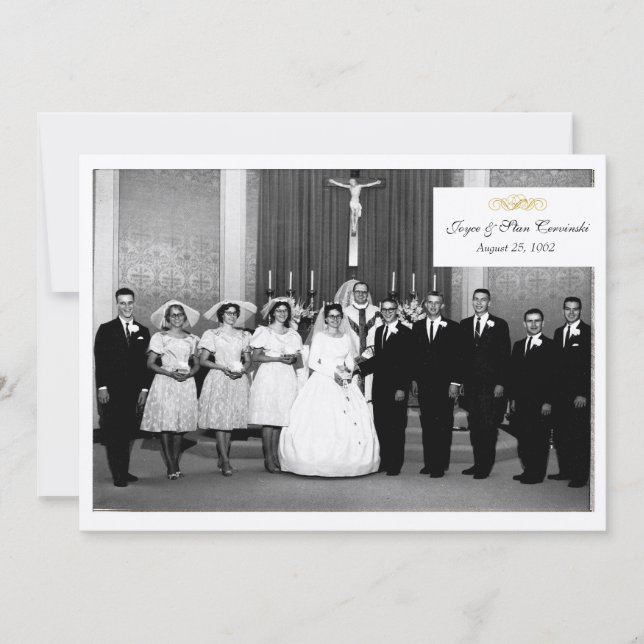 Vintage Anniversary invitation (Front)