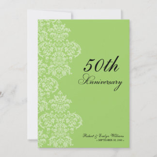Vintage Anniversary Party Custom Invitation (lime)