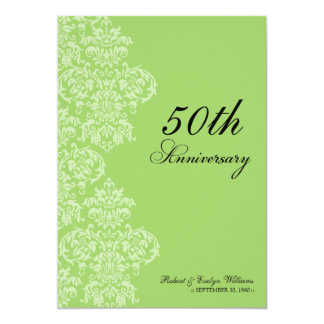 Vintage Anniversary Party Custom Invitation (lime)