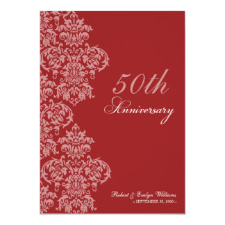Vintage Anniversary Party Custom Invitation (red)