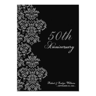Vintage Anniversary Party Custom Invite (ebony)