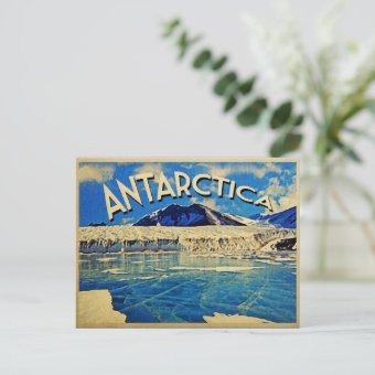 Vintage Antarctica South Pole Postcard | Zazzle