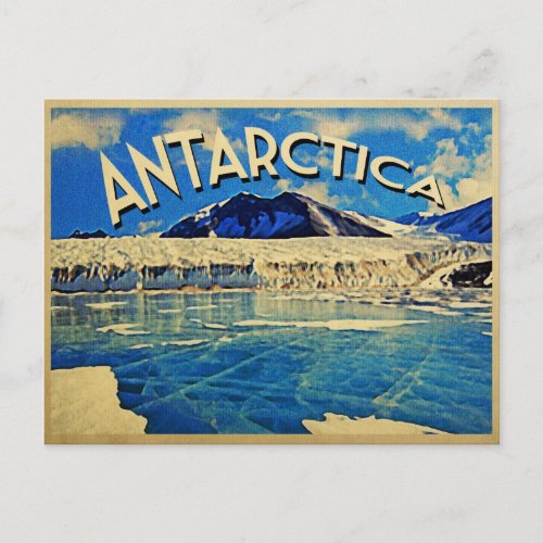 Vintage Antarctica South Pole Postcard